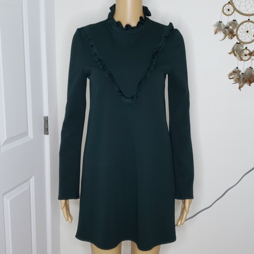Zara W/B collection royal green dress
